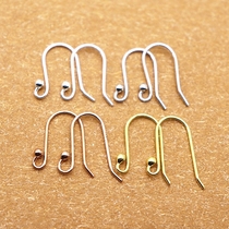 925 pure silver ear accessories DIY accessories earring thick ear hook anti - allergic homemade wavelength ear hook is not deceived completely new