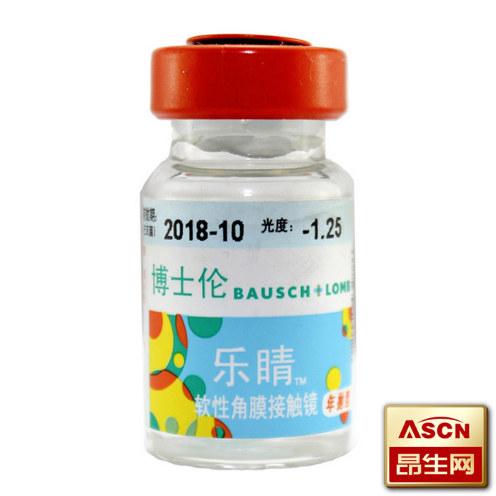 买2送二 博士伦隐形近视眼镜乐睛年抛1片装水润TF