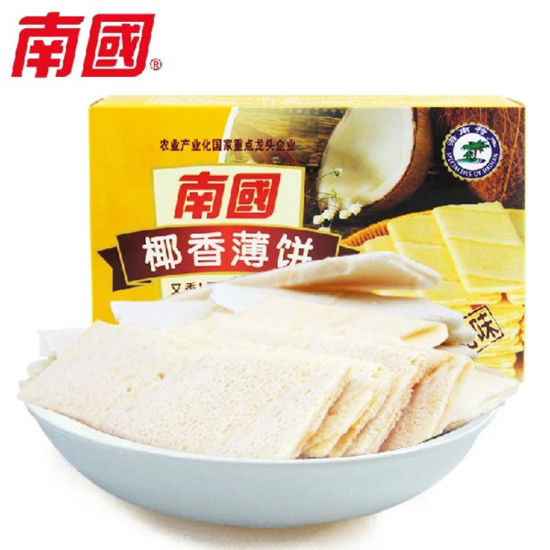 【天猫超市】海南特产南国食品甜味椰香薄饼160g香脆椰子饼干零食