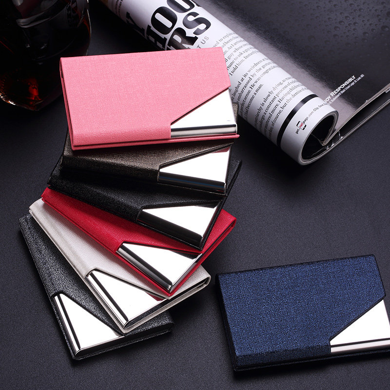  European and American style business men's business card box Men's women's large capacity business card holder custom business gift