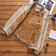 Áo khoác cotton nam giản dị cộng với nhung dày thanh niên nam áo khoác trung niên mùa đông bọ cạp mùa thu hoang dã và mùa đông thủy triều áo khoác đại bàng Áo khoác
