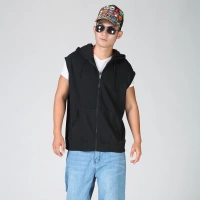 Kích thước cực lớn của nam giới vest vest terry cotton lỏng cộng với phân bón để tăng 150 áo ngực hip hop qj100 - Cực lớn quần áo nam