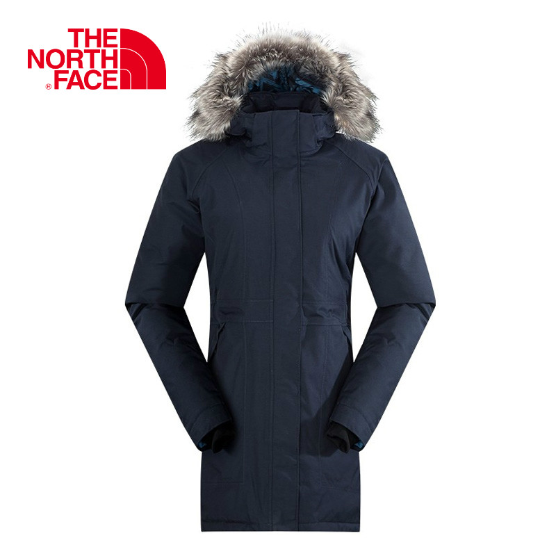 【2015秋冬新款】THE NORTH FACE/北面 女款长款连帽羽绒服 CA5Q