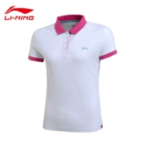 Li Ning Phụ nữ đào tạo áo sơ mi ngắn tay áo thể thao nữ APLL182 - Áo polo thể thao ao thun polo