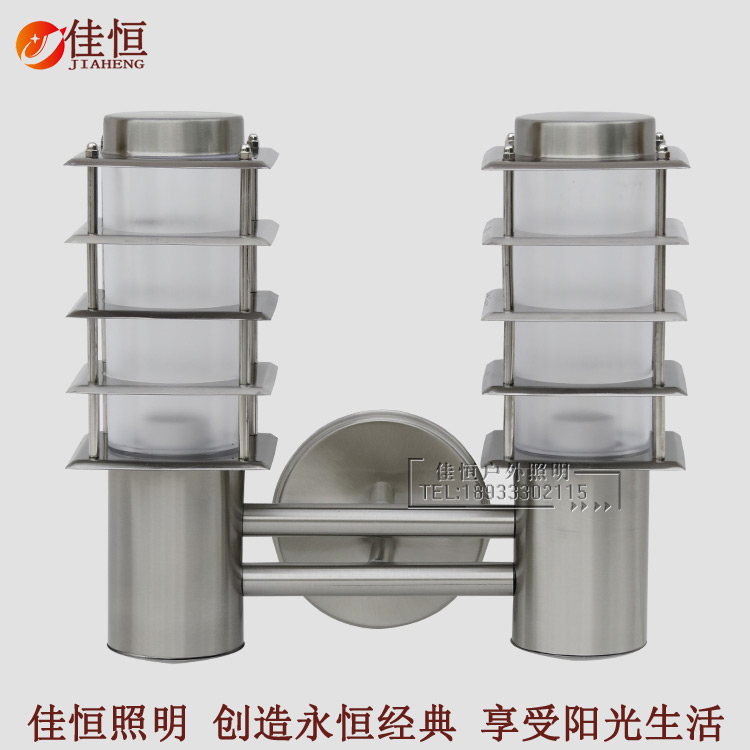 Wall lamp Simple modern double wall lamp LED wall lamp Garden lamp Double head lamp Balcony lamp Outdoor waterproof wall lamp