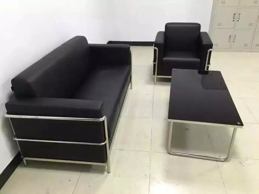 Hangzhou office furniture high-end office sofa PU leather reception meeting guests to negotiate leisure modern fashion sofa