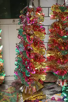 Plastic Lahua Qingming hanging funeral supplies(colorful phoenix tail)Qingming Lahua Qingming sacrifice wholesale