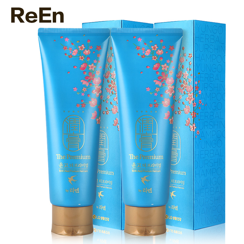LG韩国进口 睿嫣ReEn蓝色润膏 水凝养护燕窝洗发水250ml*2支