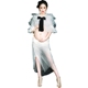 8106 cho thuê bà bầu ảnh quần áo phối cảnh mới lưới áo chụp ảnh studio ảnh nghệ thuật quần áo bà bầu quần áo bầu công sở Áo thai sản
