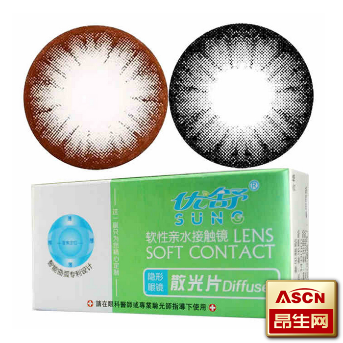 彩色美瞳散光片美瞳近视隐形眼镜私人定制片年抛2片远视散光TF