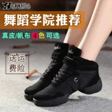 Современная демисезонная танцующая спортивная обувь, из натуральной кожи, мягкая подошва