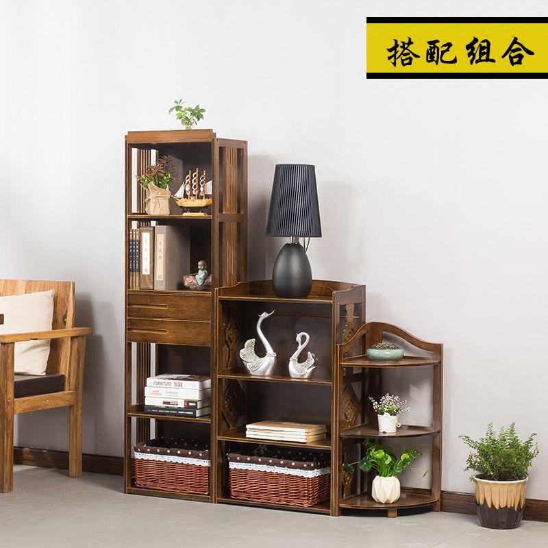 New Chinese Corner Frame Wall Corner Flower Frame Solid Wood