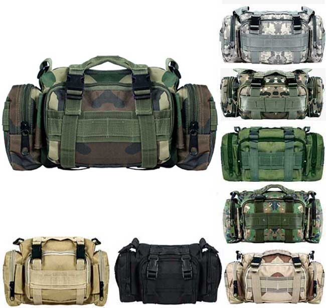 Multifunction outdoor military camouflated camouflated tactical chest bag men and women casual single shoulder bag riding diagonal satchel purse