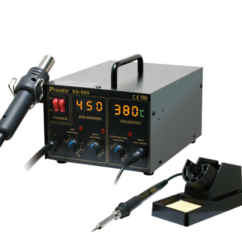 Taiwan Baoworkers SS-989H 2 Hop 1 SMD blow welding table double number of display welding bench hot blow gun