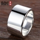 12MM [chữ miễn phí] Nhẫn nam 99 bạc nam đôi nữ kích thước lớn độc đoán lớn cờ lê đơn nhẫn cưới vàng trắng Nhẫn