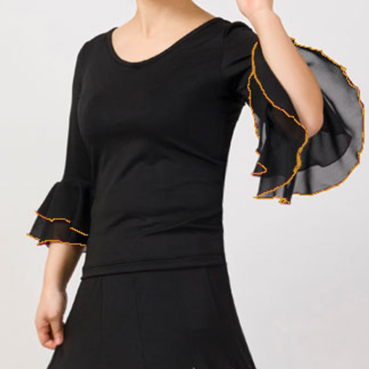 Dance clothes custom-made double-layer sleeve dance clothes square dance clothes lace dance clothes custom-made Y-906