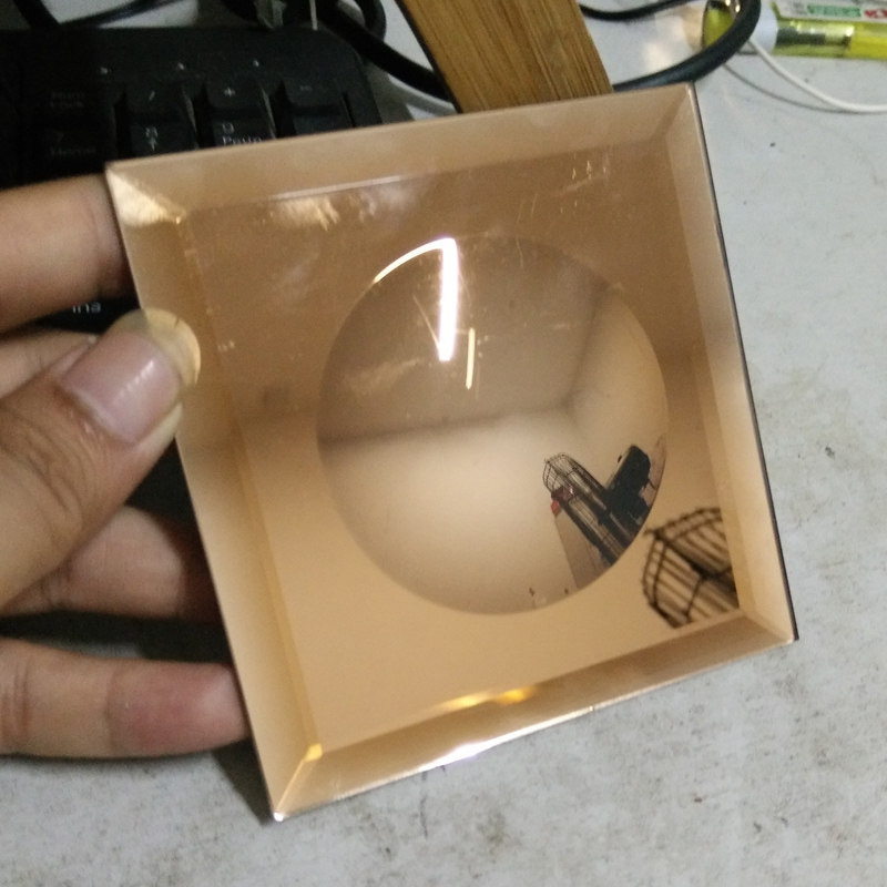 100 holes five - sided tea - shaded mirror mosaic home building materials glass mosaic soft - pack accessories wall brick