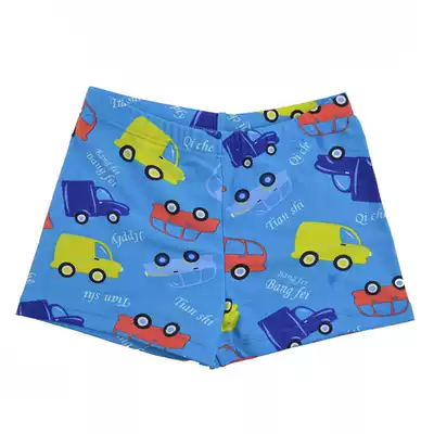 Children's swimming trunks boys' baby swimsuit flat corner toddler swimsuit baby cartoon car 1-15-year-old swimming trunks