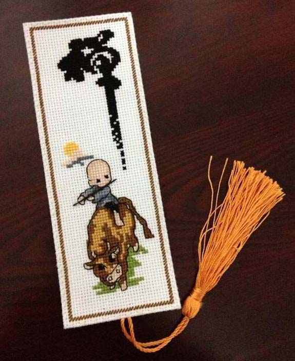 Cross stitch double-sided bookmark material set Teacher's Day gift Primary school children's manual labor work can be ordered finished product