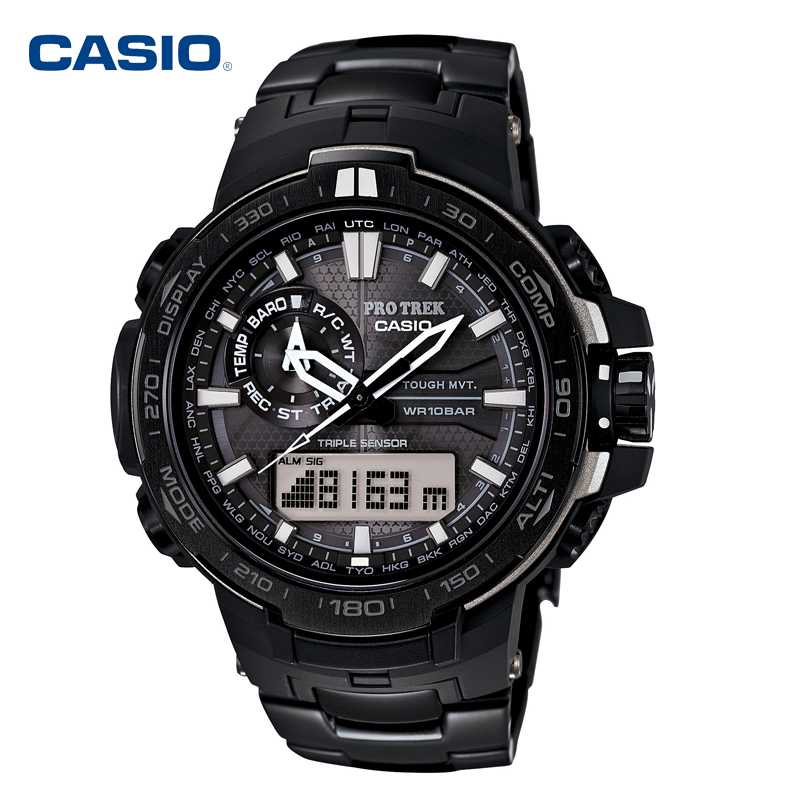 正品联保casio卡西欧太阳能手表PRW-6000YT-1电波运动登山男表