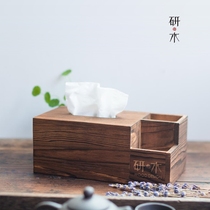 Solid wood tissue box box voucher wooden hotel drawing paper box restaurant with toothpick storage hand box napkin paper box