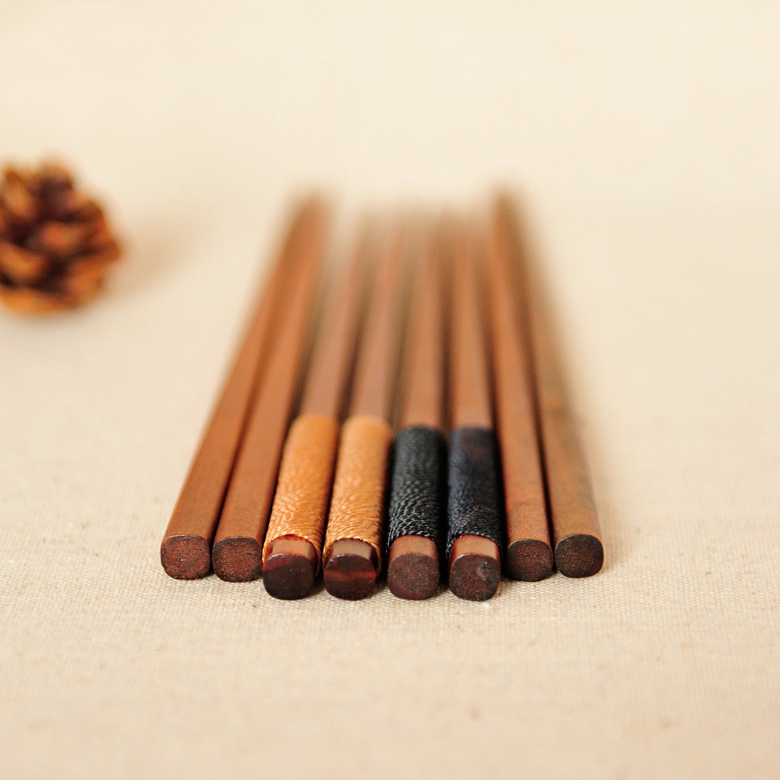 If Vegetarian Life Day Type Portable Environmental Protection Family Uses Iron Wood Made Pointed Tangle Wire Chopstick Original Solid Wood Chopsticks Group