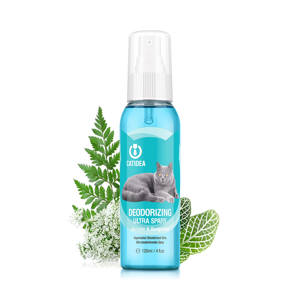 猫乐适宠物猫用香水 天然超强除臭抗菌持久香喷 深蓝120ml