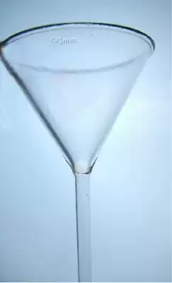 Glass funnel Short standard funnel Triangular funnel 40 50 60 75 90 100 120