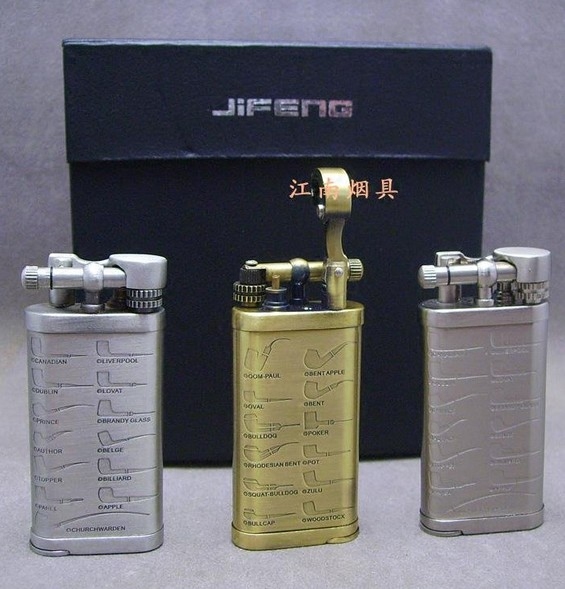 JIFENG Monsoon Pipe Lighter Retro Lighter with Pressure Bar Available in Three Colors