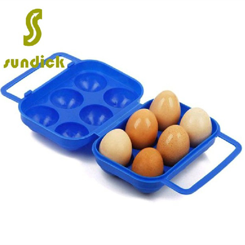Outdoor camping shockproof anti-pressure egg box anti-bump egg clip 2 only 6 12 only loaded with wild cooking supplies
