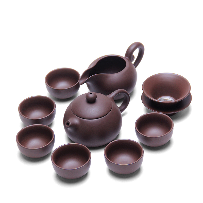 Mingyuan FengTang yixing undressed ore violet arenaceous kung fu tea set classic beauty pot old manual purple clay pot sample tea cup