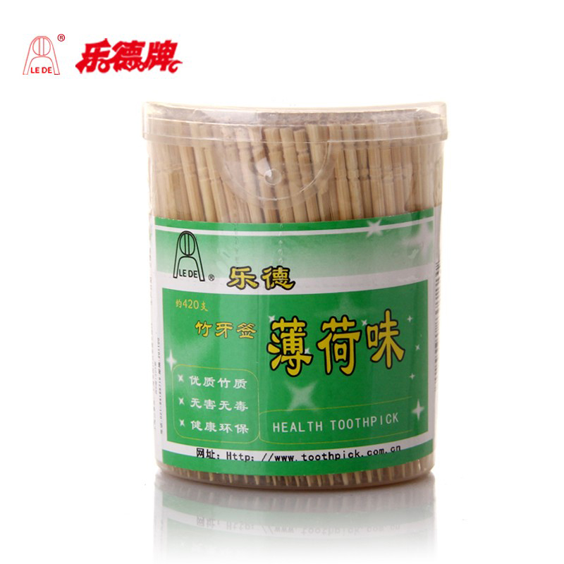 Le De乐德牌竹牙签薄荷味 约420支 优质竹牙签