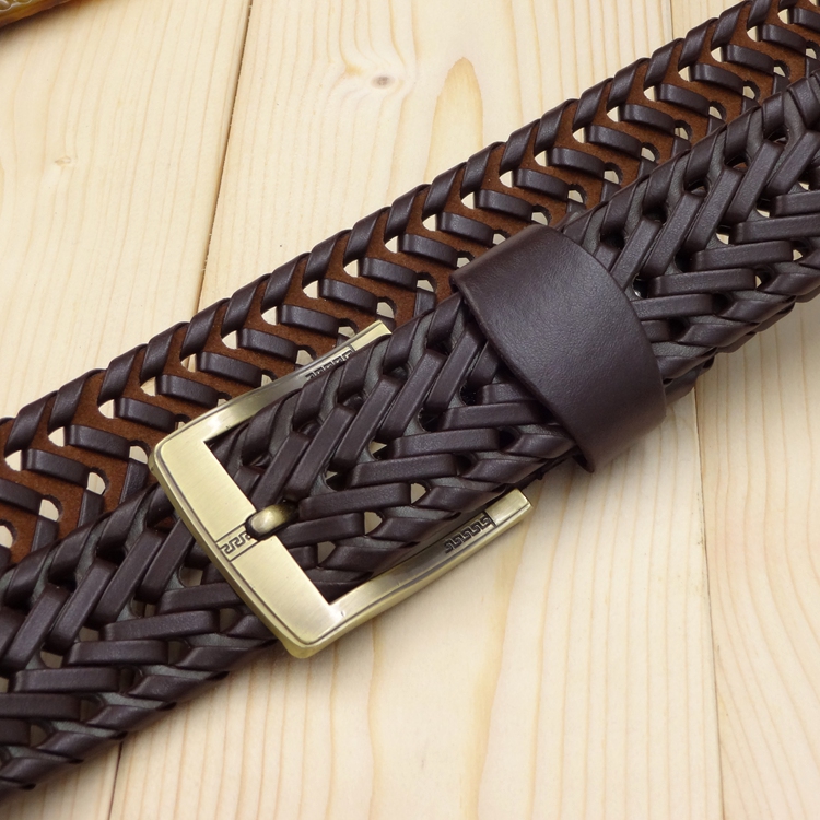 Hand-woven belt trendy youth couple belt men's casual pin-buckle pants belt women's Korean version all-match decorative belt