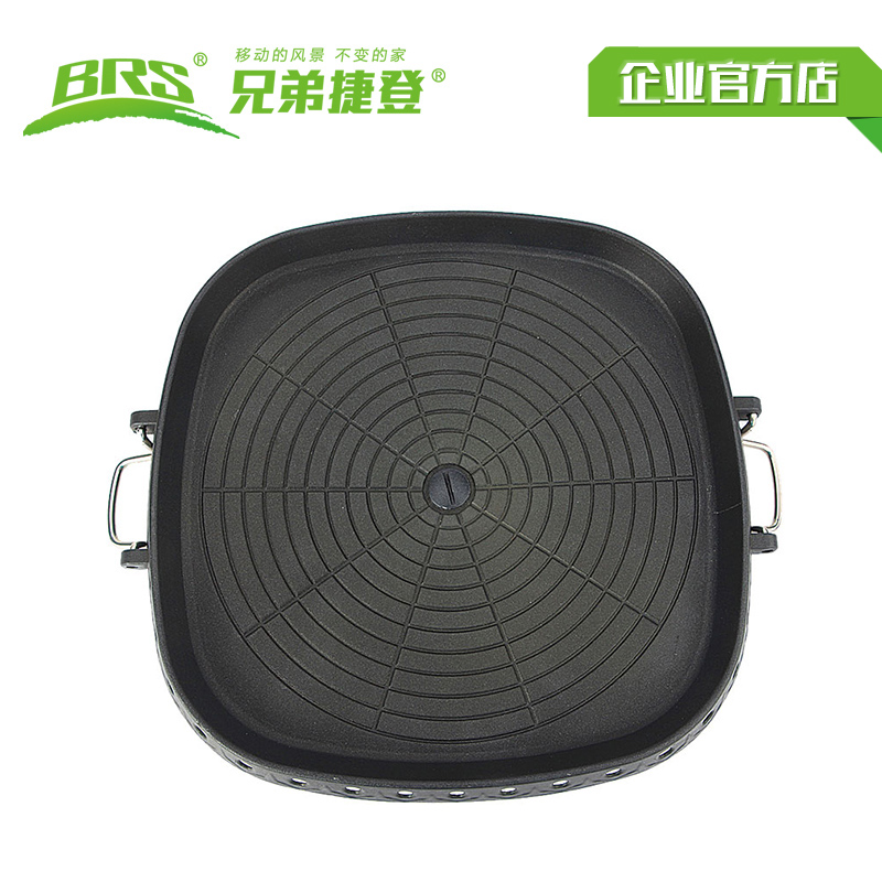 Brother Jayden BRS-25 Korean-style smoke-free household outdoor non-stick grill pan oil guide port design barbecue pan