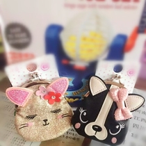 Meow star Wang Xing modeling cute coin purse couple combination set