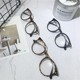 Nghệ thuật retro mới của Hàn Quốc Quạt kính Shusheng khung nữ mặt tròn sửa chữa mắt cận thị nam phẳng gương hoang dã kính gm southside Kính