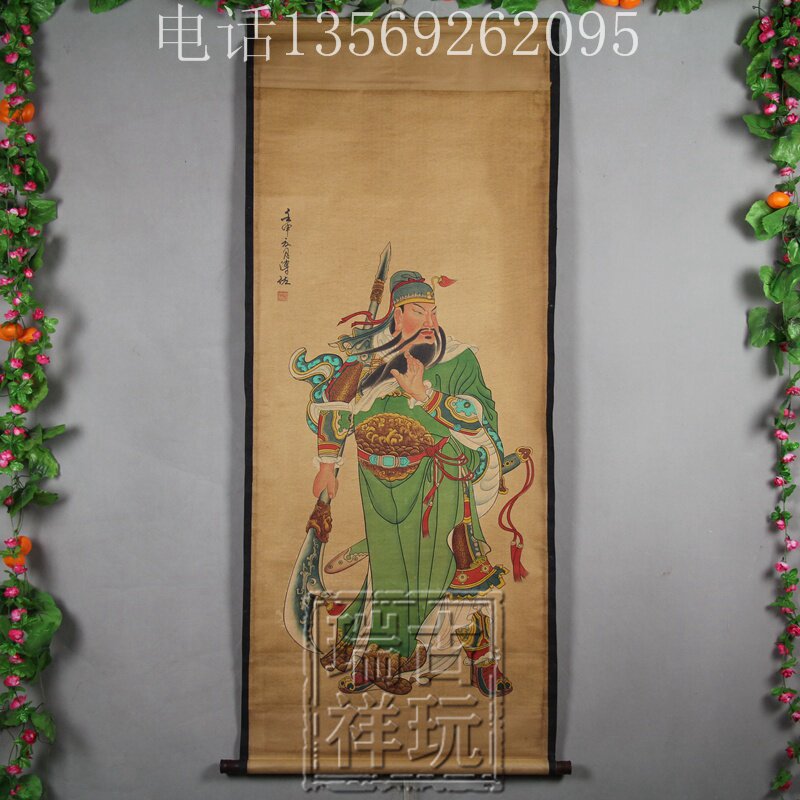 Imitation ancient Chinese painting Chinese calligraphy and painting of landscape painting and calligraphy and painting of the public art and decoration painting Guan Gong 2