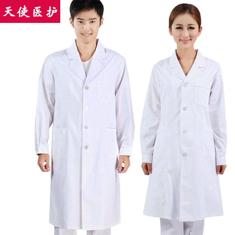 Hospital laboratory clinic classic white coat men's and women's summer and winter short and long-sleeved doctor work clothes