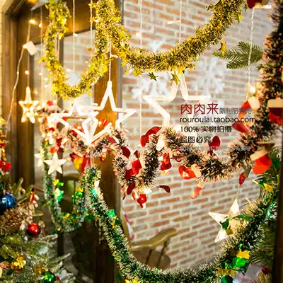 1 8 m-cool flash fine mao shua tiao Christmas decoration ornaments Christmas tree decorate the Christmas color