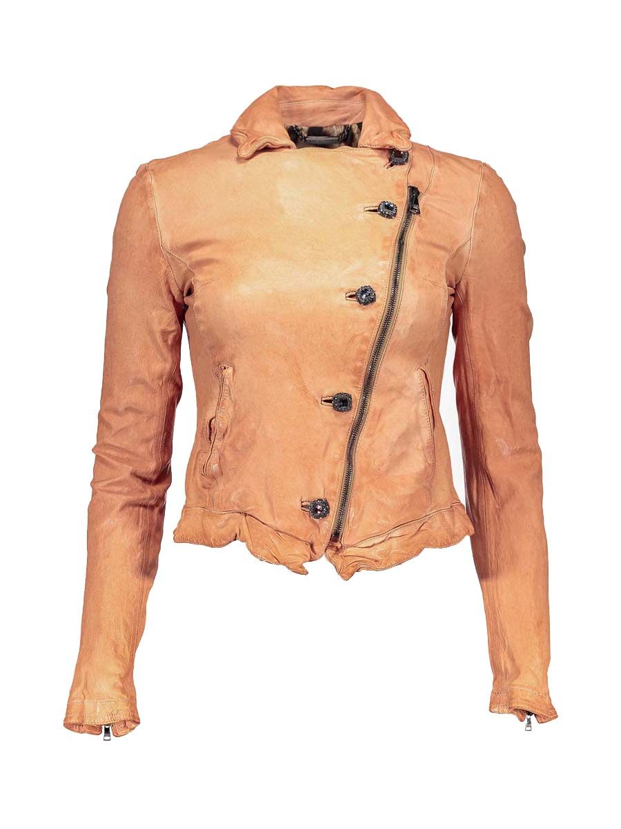 Dolce&Gabbana 橘色斜襟拉链上衣