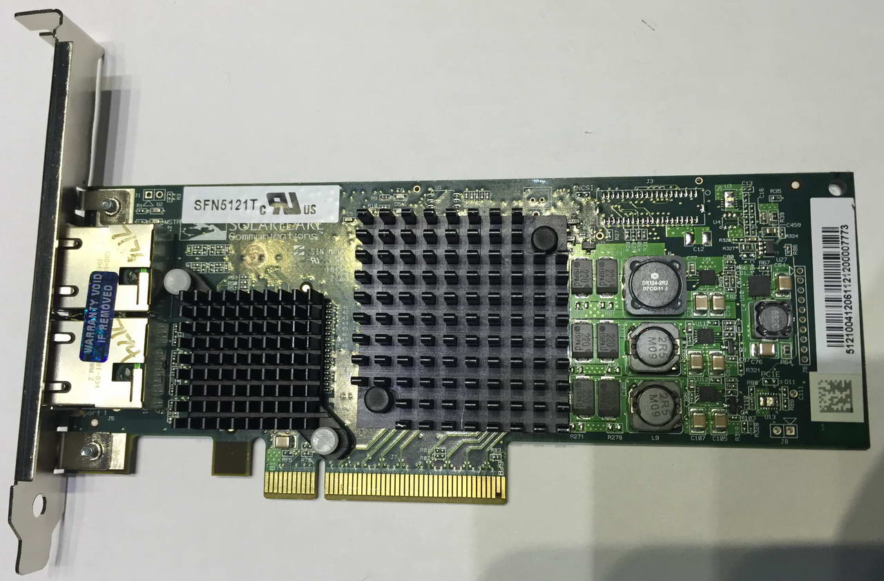 Solarflare 10,000 trillion electric port 10G network card SFN5161T MAC OSX driving network route straight up