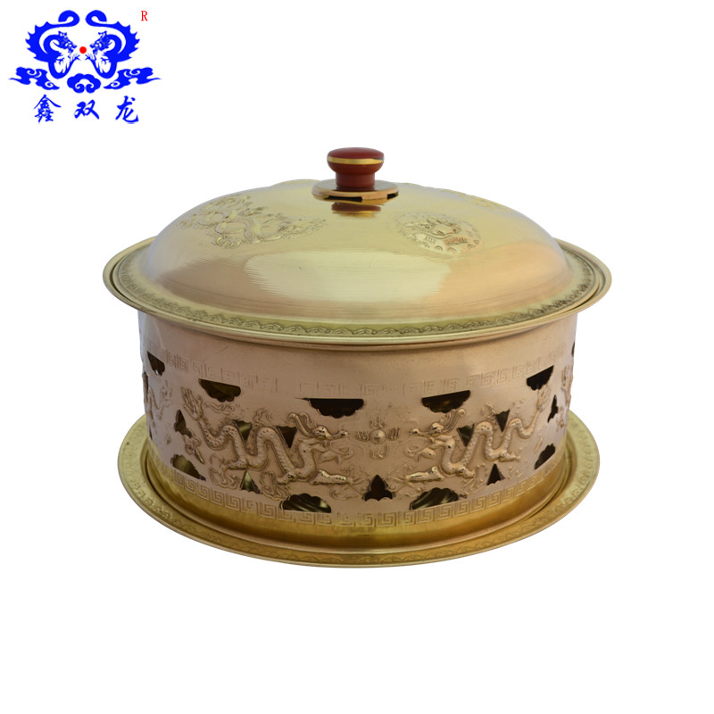(Xin Shuanglong) copper hot pot copper jade pot copper-in-pot milk tea copper pot brass pot alcohol hot pot