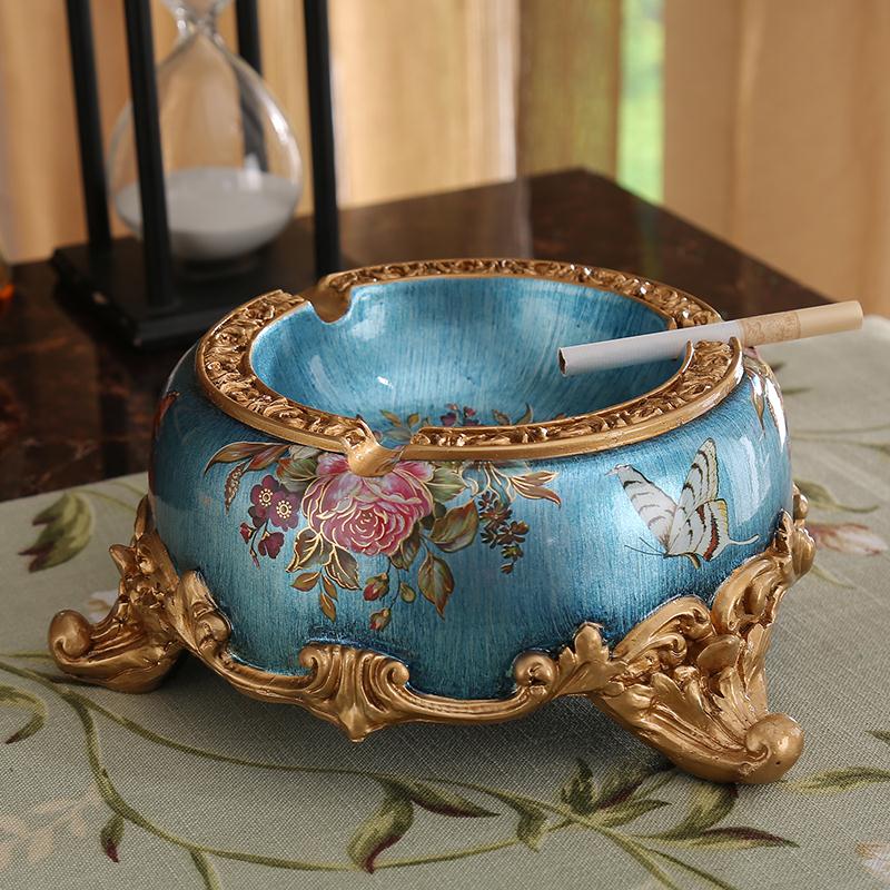European-style ancient natural resin ashtray American-style living room bar office decoration creative personality decoration