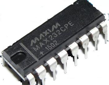 MAX232CPE DIP-16 straight plug in RS-232 connector chip