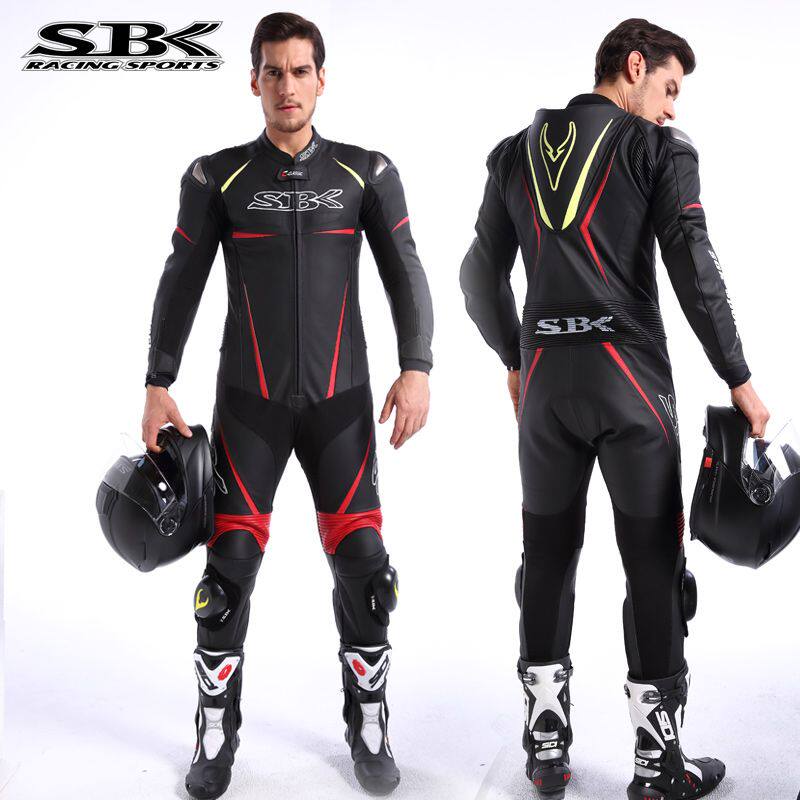 Taiwan SBK new even body leather clothes locomotive riding clothing preparation locomotive racing suit suit anti-fall clothes customization