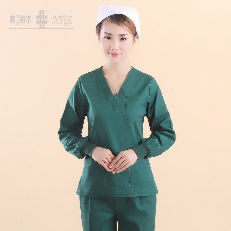 New manicure Han version Han style Han style suit Handwashing clothes winter dress brushed handclothes Long sleeves Two-piece workwear NP-56