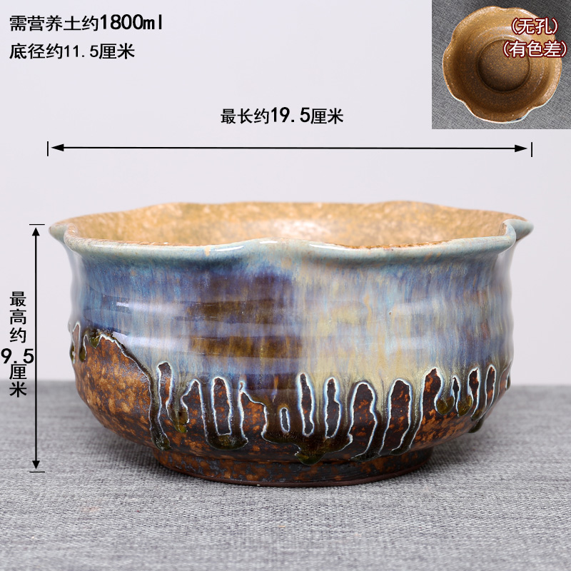 Refers to other non - porous ceramics hydroponic flower POTS bowl lotus copper grass sleep lotus retro creative flower pot