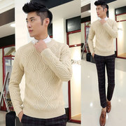 Dành riêng cổ điển bùng nổ của nam giới áo len dệt tay kim cương cashmere rắn cao cấp Hàn Quốc phiên bản của thủy triều áo len của nam giới.