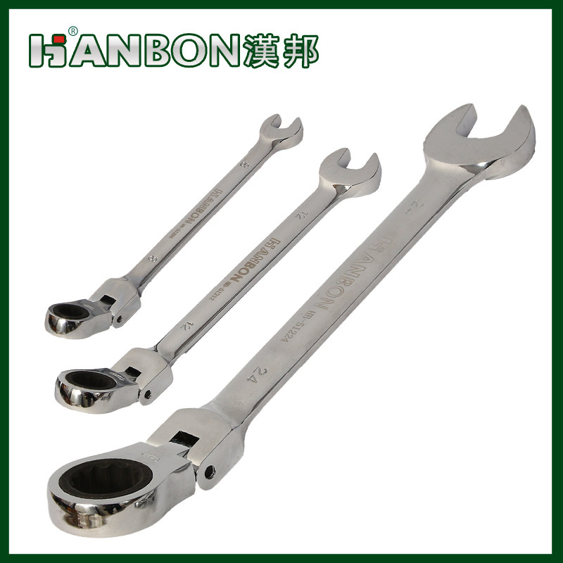 Hanbang Male System Mirror Dual-use Ratchet-Oscillating Wrench Single Shaking Plum Ratchet Wrench Dual-use Wrench
