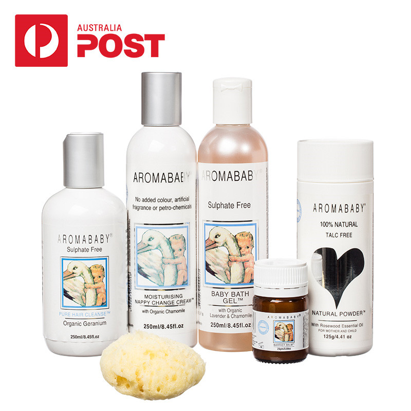 Aromababy 婴幼儿呵护优惠大礼包 沐浴洗发爽身粉湿疹膏 澳洲直邮